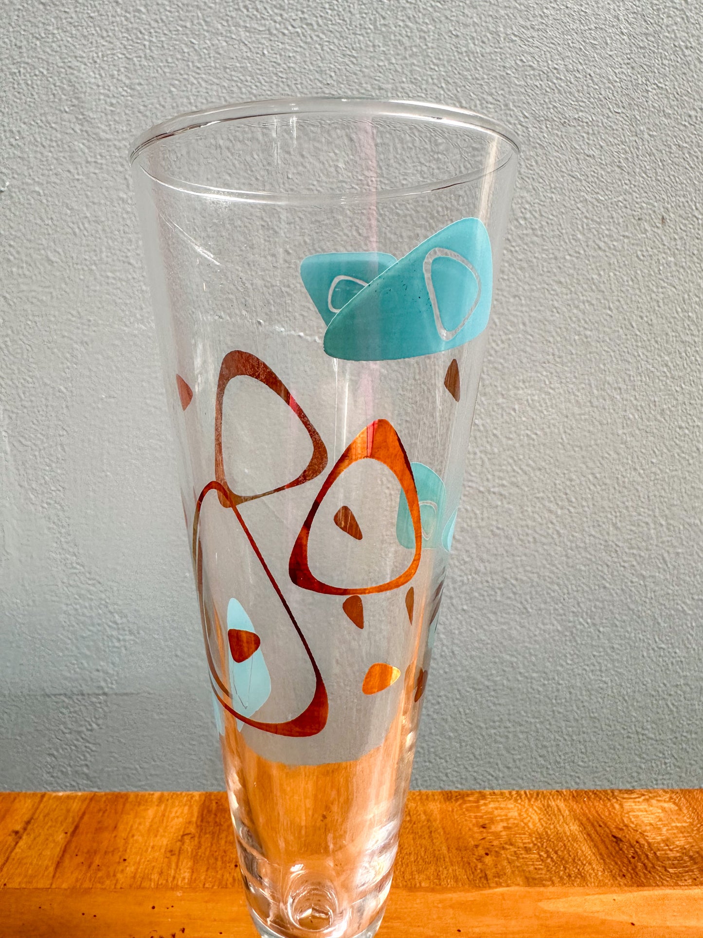 Federal Glass Capri Atomic Boomerang Amoeba Pilsner Glasses