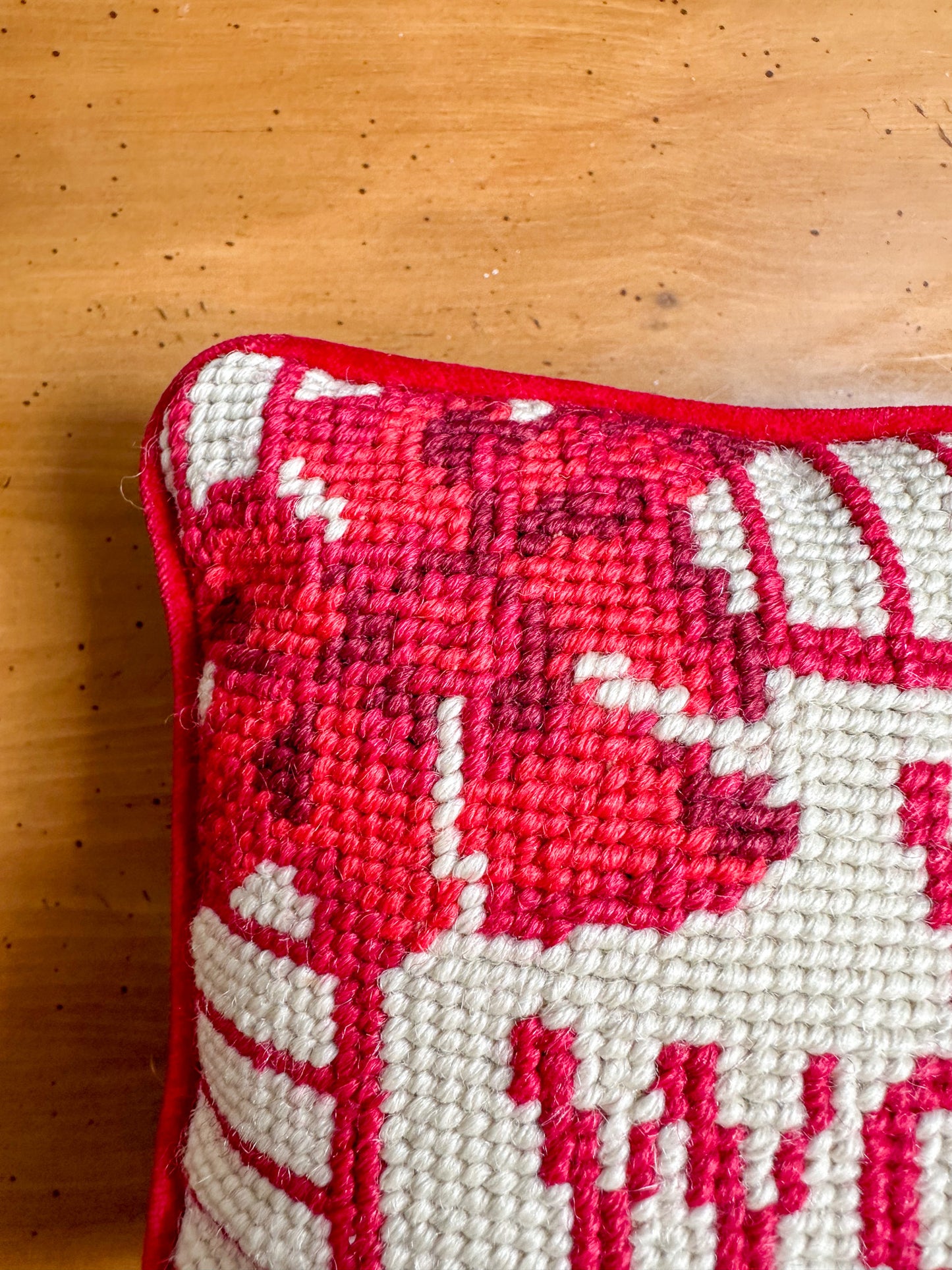 Small Vintage Needlepoint Pillow Will Work For Chocolate