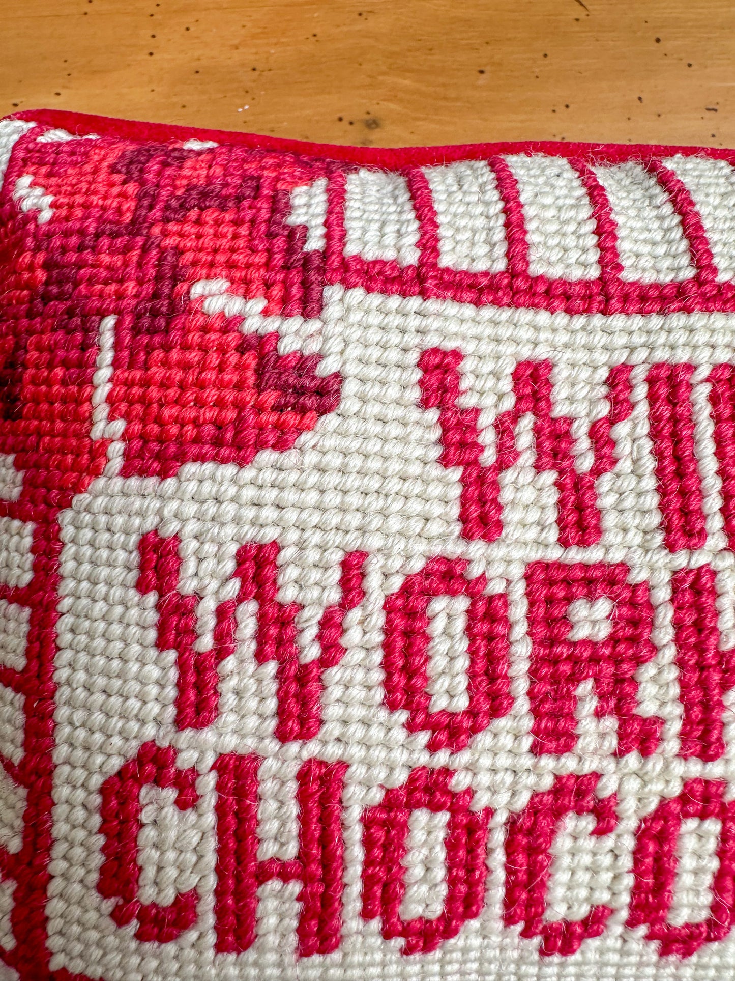 Small Vintage Needlepoint Pillow Will Work For Chocolate