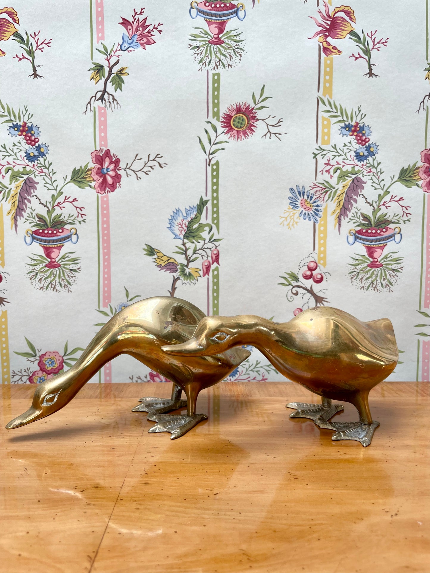 Pair of Brass Ducks