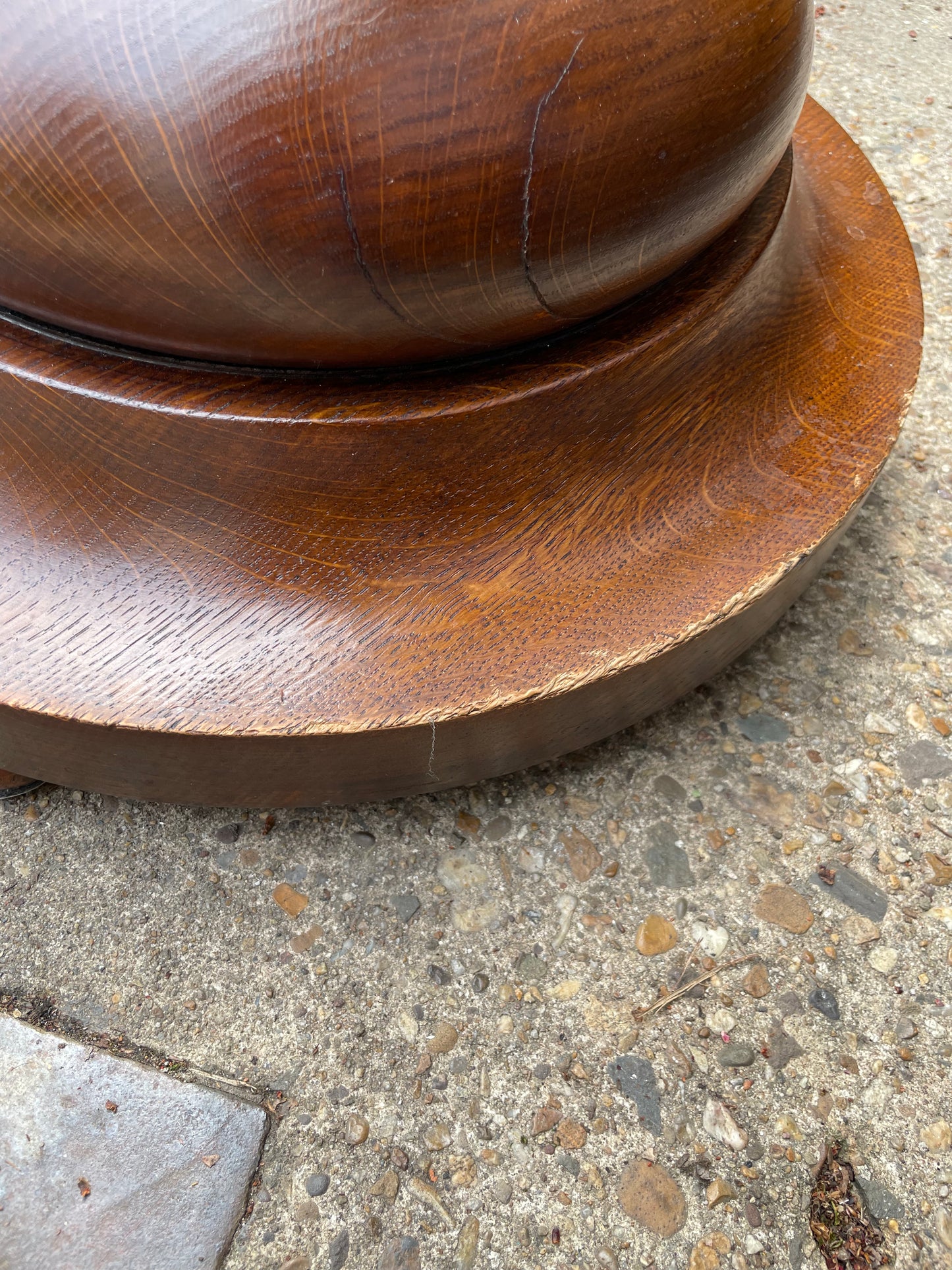 Tall wood floor lamp with a silk shade